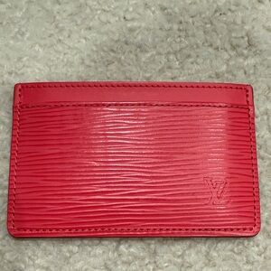 Louis Vuitton Vibrant Epi Dragonfruit Card Holder